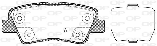 OPEN PARTS Комплект тормозных колодок, дисковый тормоз BPA1362.02